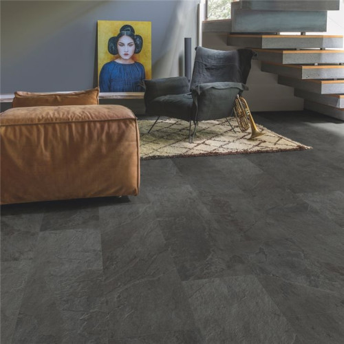 Виниловый пол Quick-Step Oro Base - Tiles Чёрный сланец AVSTT40035 (4mm)