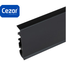 Плинтус пластиковый Cezar Hi Line Prestige ПВХ Чёрный Матовый