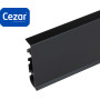 Плинтус пластиковый Cezar Hi Line Prestige ПВХ Чёрный Матовый