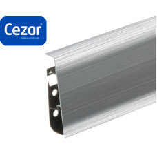 Плинтус пластиковый Cezar Hi Line Prestige ПВХ Aluminium Матовый