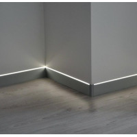 Плинтус алюминиевый Profilpas Prolight Metal Line с LED подсветкой П-образный