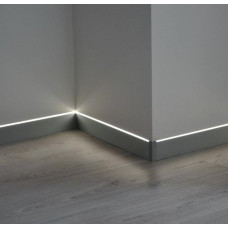 Плинтус алюминиевый Profilpas Prolight Metal Line с LED подсветкой П-образный
