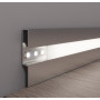 Алюминиевый плинтус с led-подсветкой Prolight Metal Line 89/6L П-форма Profilpas