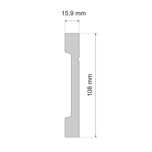 Плинтус Cezar ELEGANCE LPC-20 Белый матовый