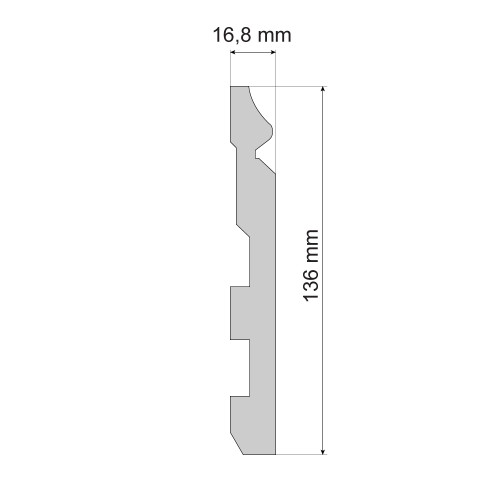 Плинтус Cezar ELEGANCE LPC-24 Белый матовый