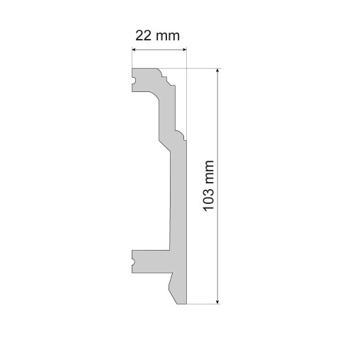 Плинтус Cezar ELEGANCE LPC-26 Белый матовый