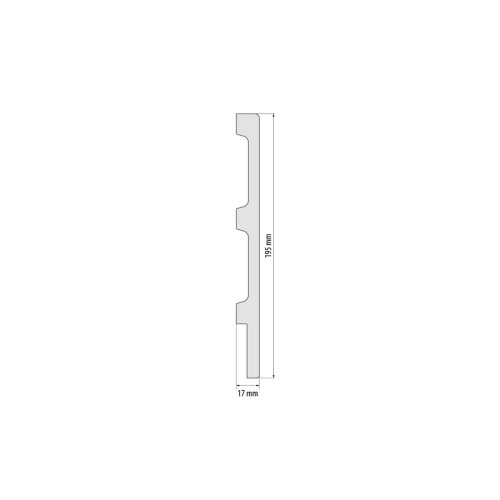 Плинтус Cezar ELEGANCE LPC-39 Белый матовый
