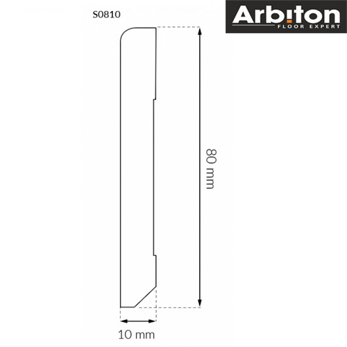 Плинтус Arbiton STIQ 80 S810 Белый