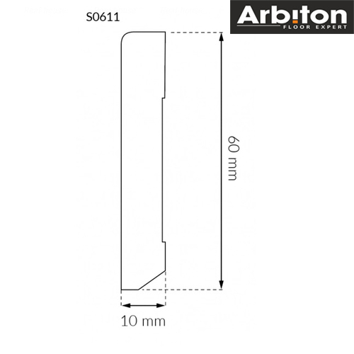 Плинтус Arbiton STIQ 60 S611 Белый