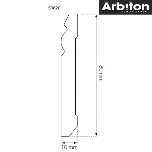 Плинтус Arbiton STIQ 80 S820 Белый