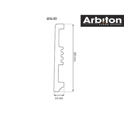 Плинтус Arbiton Avia 80 ST810 Белый