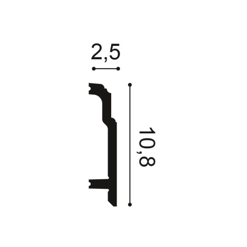 Плинтус полиуретановый гибкий ORAC SX155F