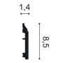 Плинтус полиуретановый гибкий ORAC SX172F