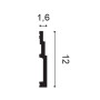 Плинтус полиуретановый гибкий ORAC SX180F