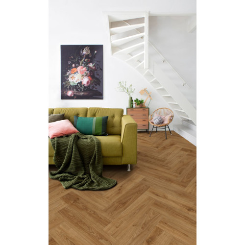 Виниловое покрытие IVC DIVINO Drayback Herringbone Kentucky Oak 83853