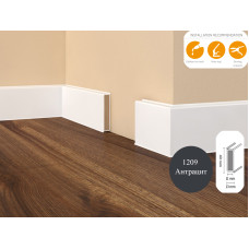 Плинтус МДФ Dollken Cubu flex 40 мм 1209 Антрацит