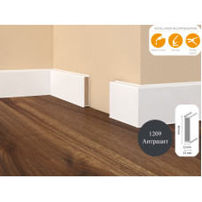 Плинтус МДФ Dollken Cubu flex 60 мм 1209 Антрацит