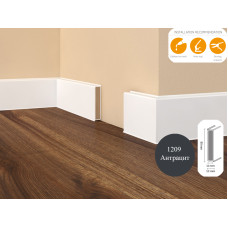 Плинтус МДФ Dollken Cubu flex 80 мм 1209 Антрацит