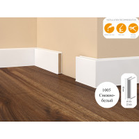 Плинтус МДФ Dollken Cubu flex 80 мм 1005 (RAL 9003) Снежно-белый