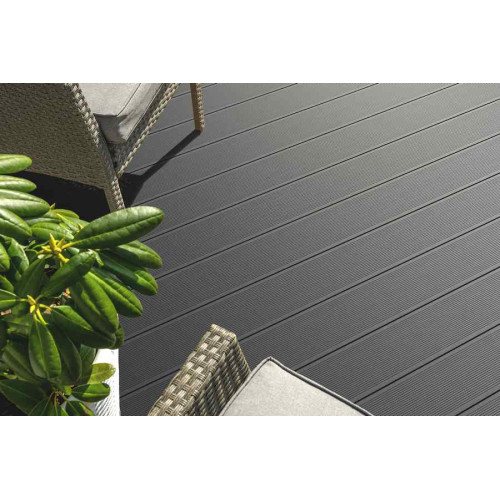 Террасная доска Bergdeck B150 Чёрный (ДПК)