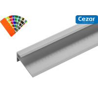 Профіль алюмінієвий Cezar CL5LVT срібло LVT-SPC 5мм для сходів