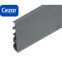 Плинтус пластиковый Cezar Hi Line Prestige ПВХ Серый Матовый