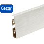 Плинтус пластиковый Cezar Hi Line Prestige ПВХ Алюминий белый Матовый