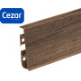 Плинтус пластиковый Cezar Hi Line Prestige ПВХ Орех Блюз Матовый