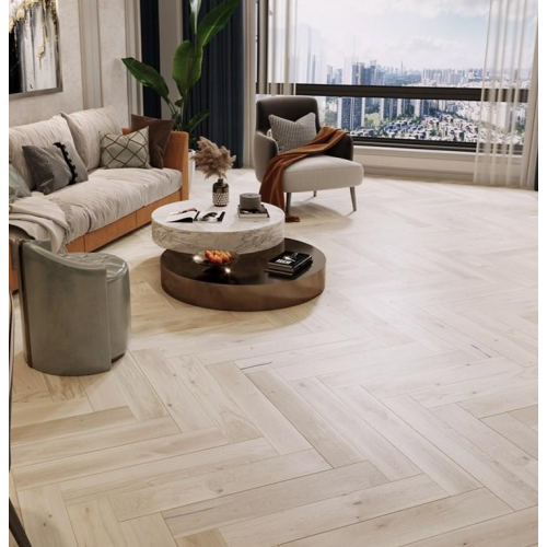 Паркетная доска Barlinek Дуб Bianco Елка (Herringbone) 180