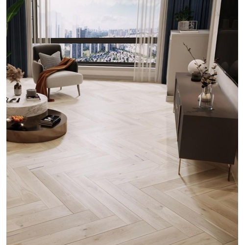 Паркетная доска Barlinek Дуб Bianco Елка (Herringbone) 180