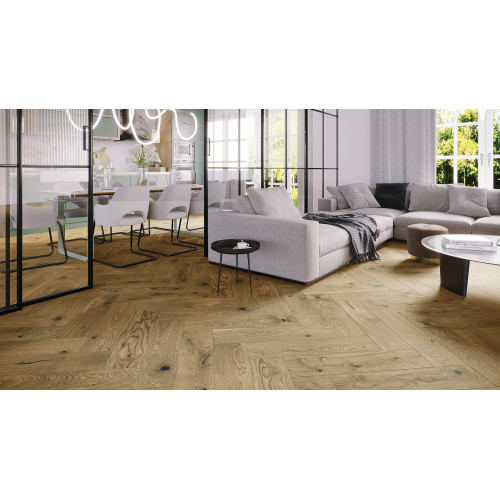 Паркетная доска Barlinek Дуб Toffee Елка (Herringbone) 180