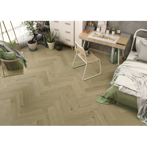 Виниловый пол Ceramin Nuva Herringbone Glue Smoked Oak Taupe 65199 (2,5 мм)
