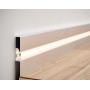 Алюминиевый плинтус прямой с LED подсветкой LED60 (+рассеиватель) RAL