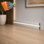 Алюмінієвий плінтус прямий з LED підсвічуванням LED60 (+розсіювач) PROFIL RAL
