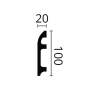 Плинтус напольный NMC FL5 WALLSTYL® 3028043 Белый