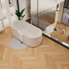 Гибридное виниловое покрытие Barlinek Smart Wood Herringbone FUTURIS Oak (6,3 мм)