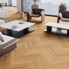 Гибридное виниловое покрытие Barlinek Smart Wood Herringbone FUTURIS Oak (6,3 мм)