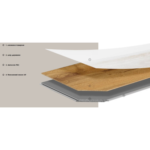 Гибридное виниловое покрытие Barlinek Smart Wood Herringbone VITARIA Oak (6,3 мм)