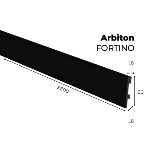 Плинтус Arbiton FORTINO 80 BLACK