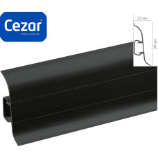 Плинтус пластиковый Cezar Premium Чёрный Матовый