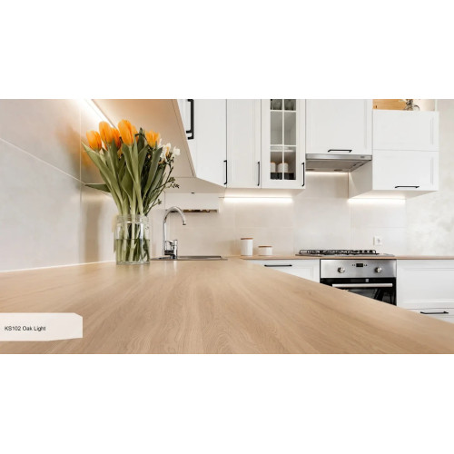Широкоформатна панель HPL KRAFFTEN 12 мм чорне ядро - KS102 Oak Light