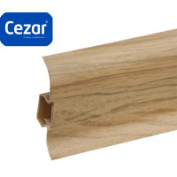 Плинтус пластиковый Cezar Premium Тик темный Матовый