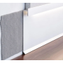 Плинтус алюминиевый скрытого монтажа для LED подсветки 100 mm (Р-2-100А)