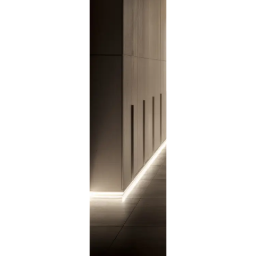 Плинтус алюминиевый скрытого монтажа для LED подсветки 100 mm (Р-2-100А)