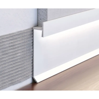 Плинтус алюминиевый скрытого монтажа для LED подсветки 60 mm (P-2-60A)