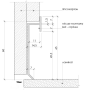 Плинтус алюминиевый скрытого монтажа для LED подсветки 60 mm (P-2-60A)