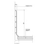 Плинтус алюминиевый накладной 80 mm (Р-3-80А)
